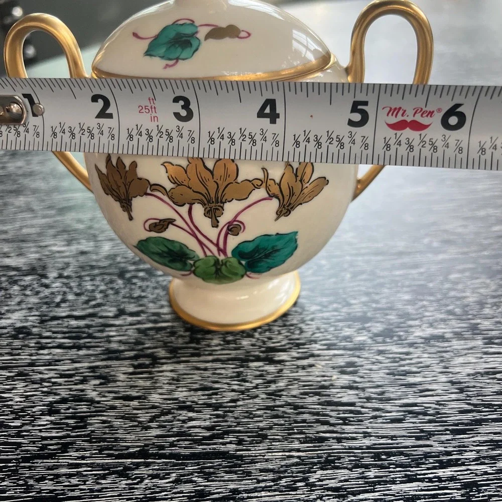 Francisco‎ china sugar bowl painted in art deco style
